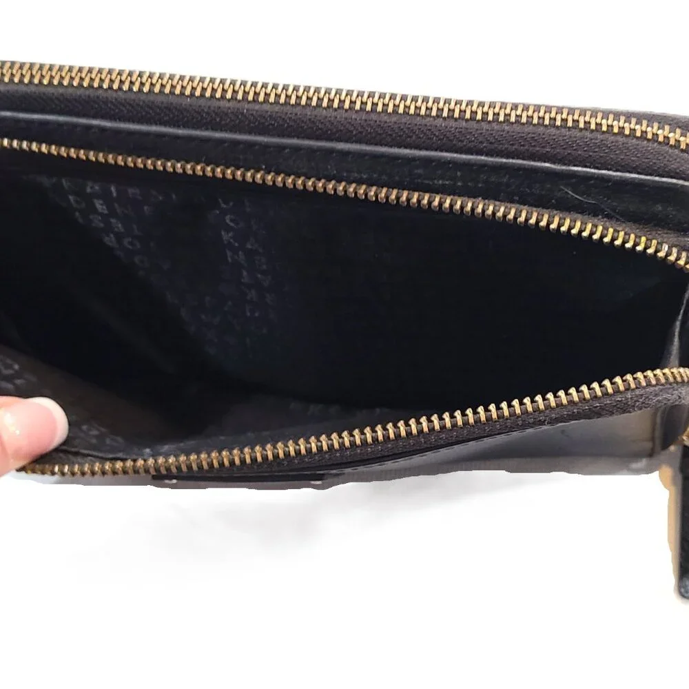 Kate Spade Wallet Zip Around Credit Card Slot Purse Zipper Leather - Picture 5 of 12